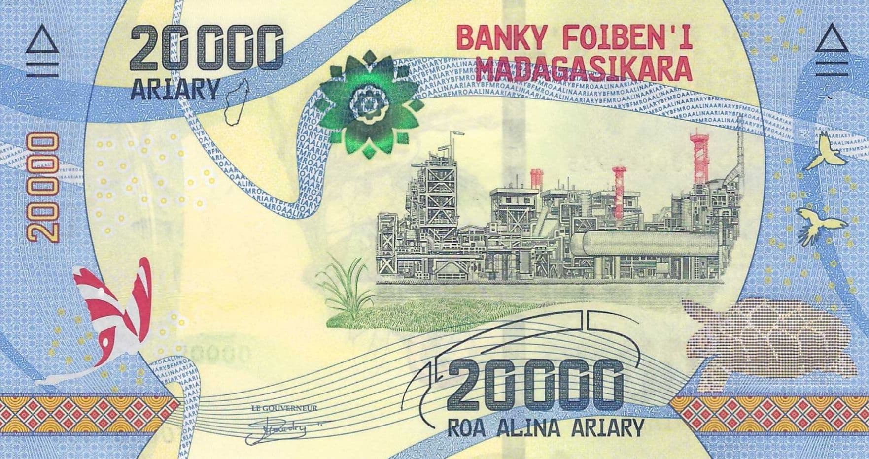 Billet de 20 000 ariary emis par la Banky Foiben'i Madagasikara